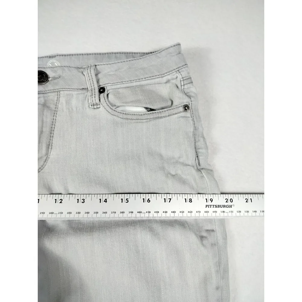 Dress‎ Barn N62 Jeans Women's 8 Grey Boyfriend Signature Fit Mid Rise Stretchy